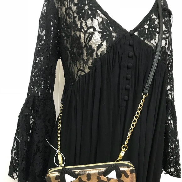 Lace Babydoll Boho Flowy Tunic Dress SML - Picture 7 of 7